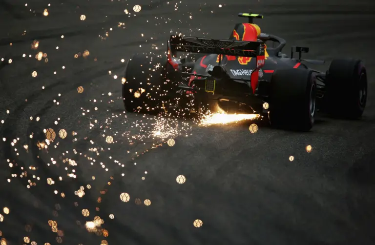 red bull f1 car sparking