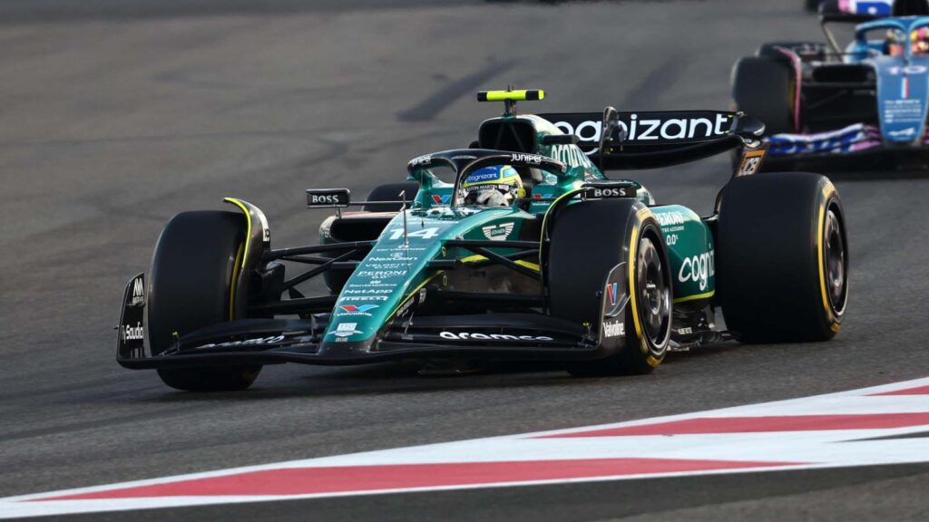 alonso break test abu dhabi 2023